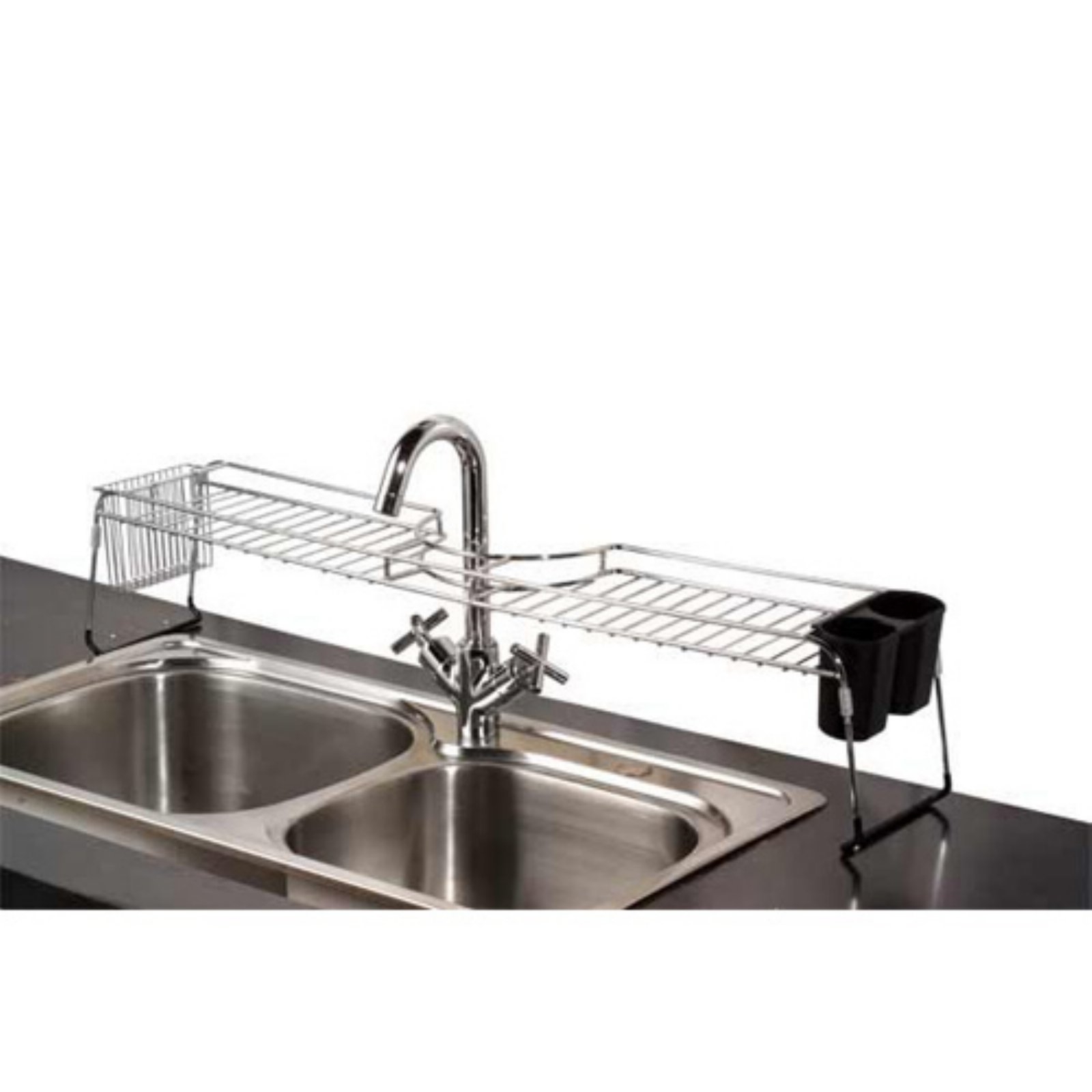 Home Basics Over The Sink Chrome Shelf