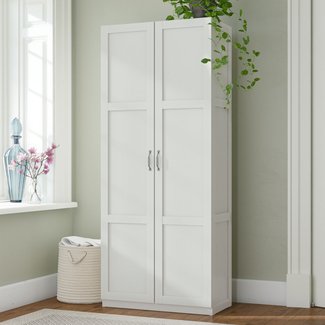tall storage cabinet white