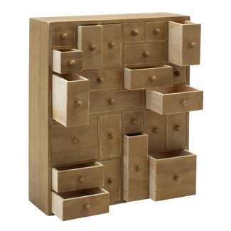 HYGGEHAUS Rustic Jewelry and Makeup Organizer | Countertop Storage | Apothecary Cabinet | Storage Drawers | Craft Organizer | Handmade Wooden Cabinet | Desktop. 12.5in x 14.5in x 4in