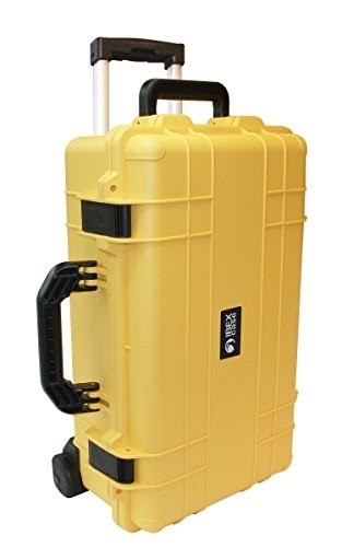 Ibex Cases - Yellow Watertight Carry On Hard Rugged Protective Case with Wheels and Handle for Electronics, Equipment, Cameras, Tools, Drones, and More (IC-1800YLW)