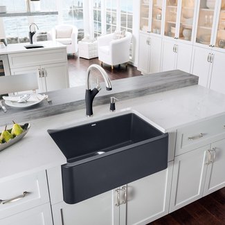 Ikon 29.32" L x 18.25" W Farmhouse Kitchen Sink