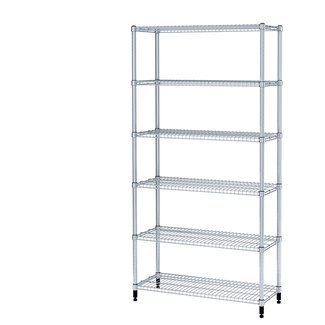 Industrial Adjustable Wire 72" H 3 Shelf Shelving Unit