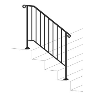 Outdoor Metal Stair Railing Kits You Ll Love In 2021 Visualhunt