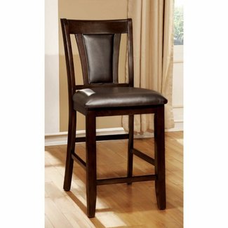 Johannes Contemporary Counter Height Upholstered Dining Chair (Set of 2)