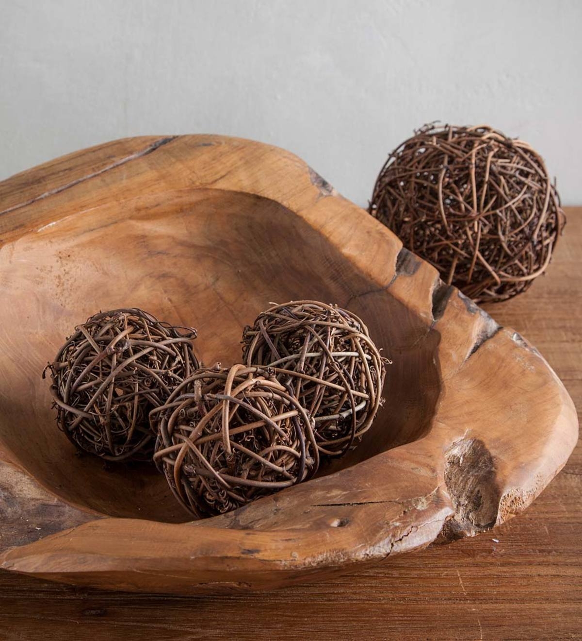 Josselyn Rattan Ball Décor 5 Piece Vase Filler Set