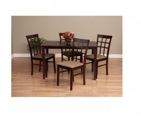 Justin 5 Piece Solid Wood Dining Set