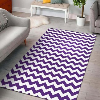 Kapaqua Rubber Backed 5' x 6' 7" Rich Chevron Zig