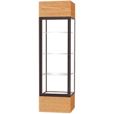 Keepsake Series Floor Display Case with Lighted Cornice