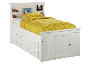 White Twin Bed With Storage Visualhunt, Tall Twin Bed With Storage