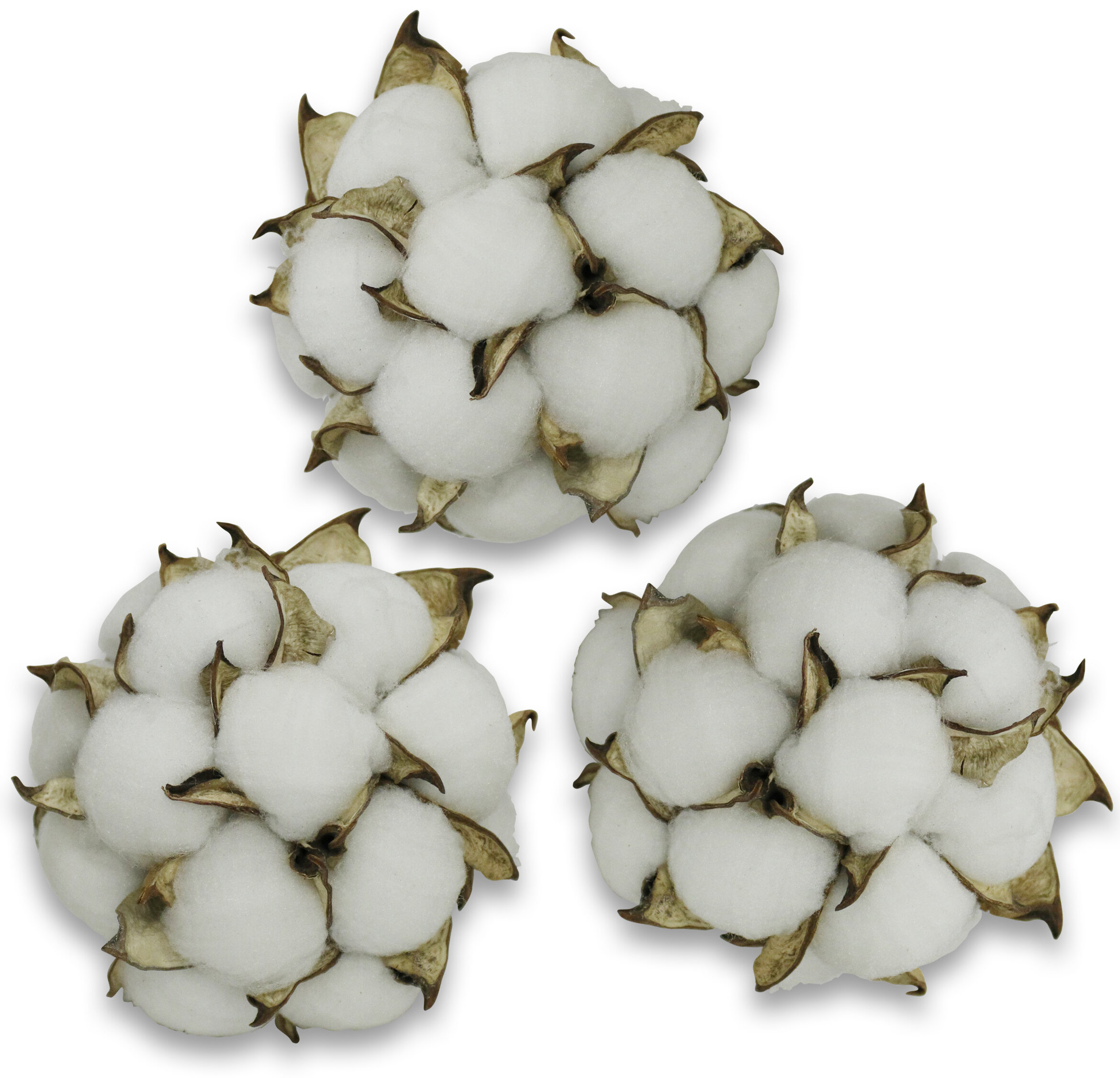 Kingsville Cotton Ball Orbs Vase Filler (Set of 3)