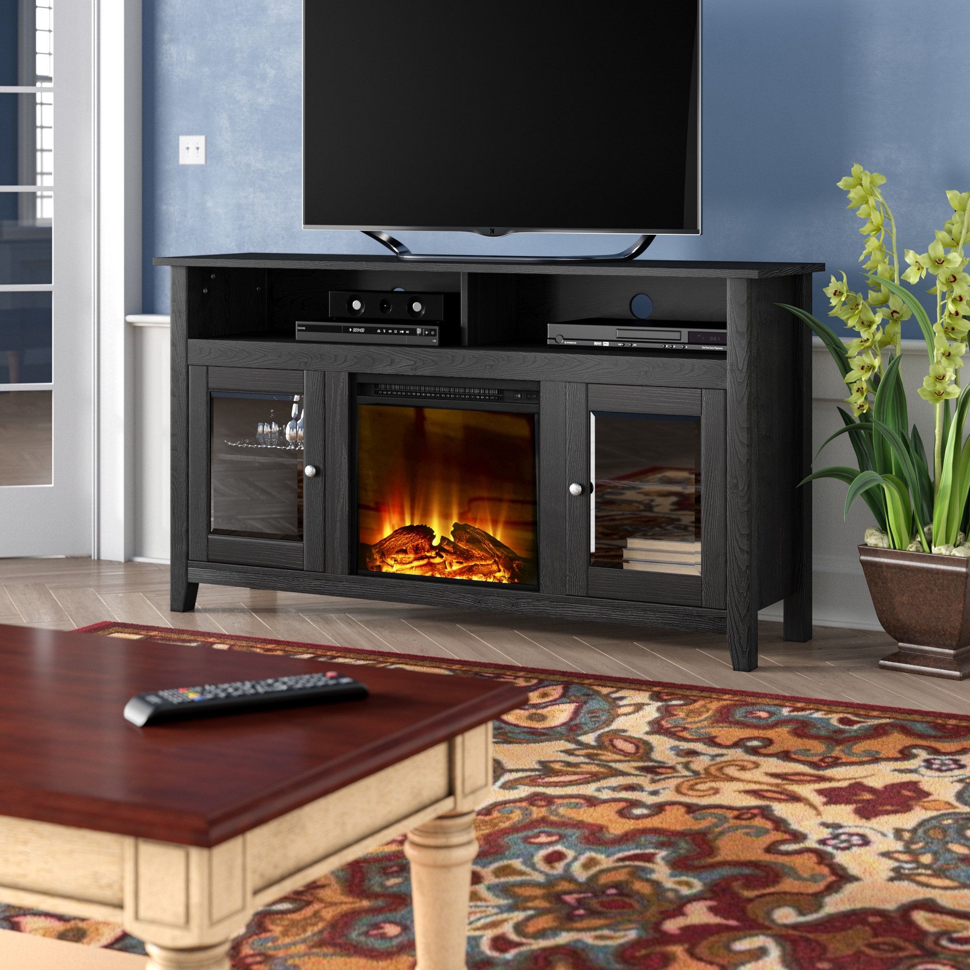 Kohn TV Stand for TVs up to 60" with Electric Fireplace
