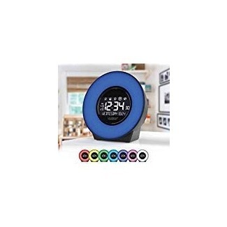 La Crosse 7 Color Mood Light LCD Alarm Clock with Nature Sounds