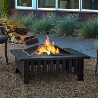 Lafayette Steel Wood Burning Fire Pit Table