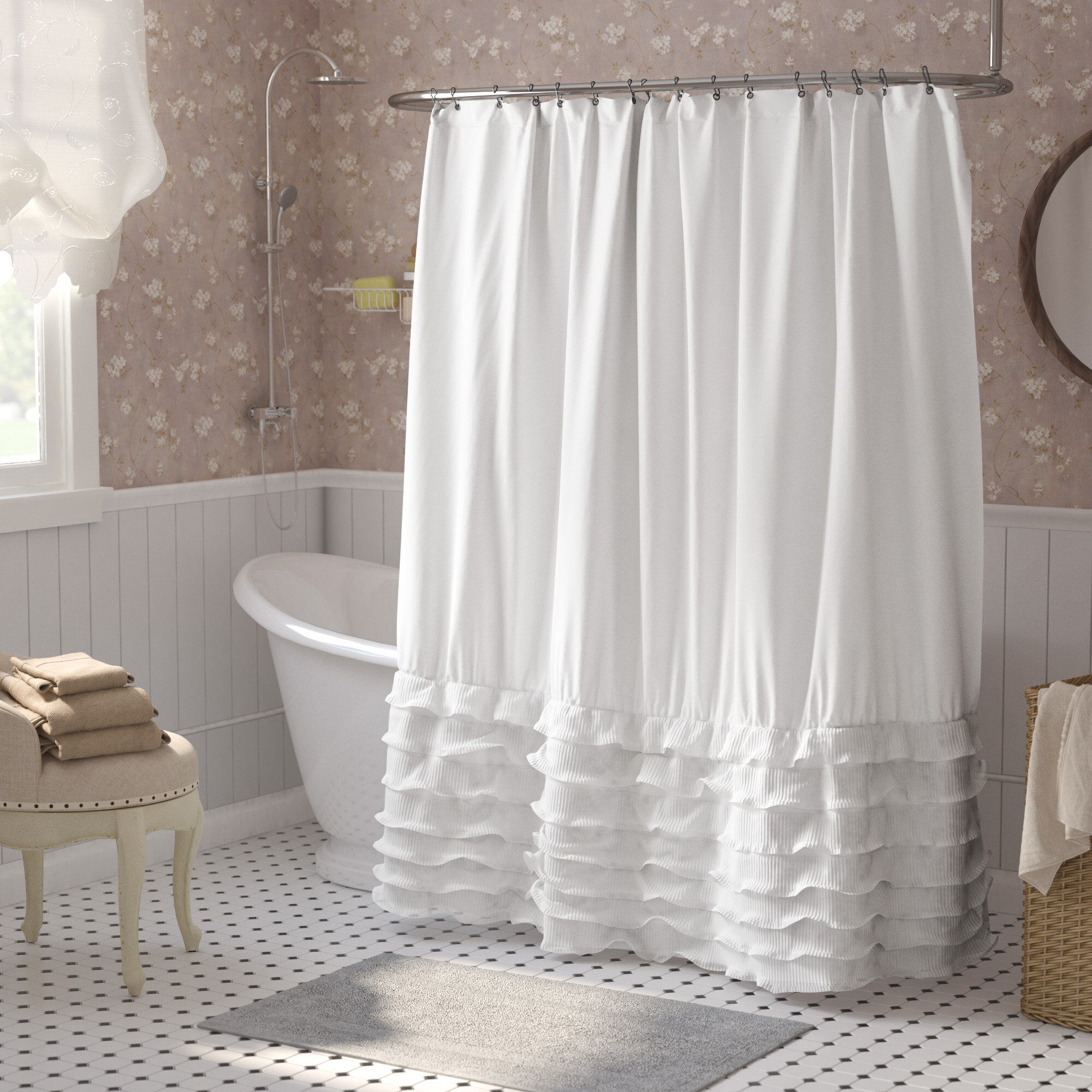 Clawfoot Tub Shower Curtain Visualhunt, What Size Shower Curtain For A Clawfoot Tub