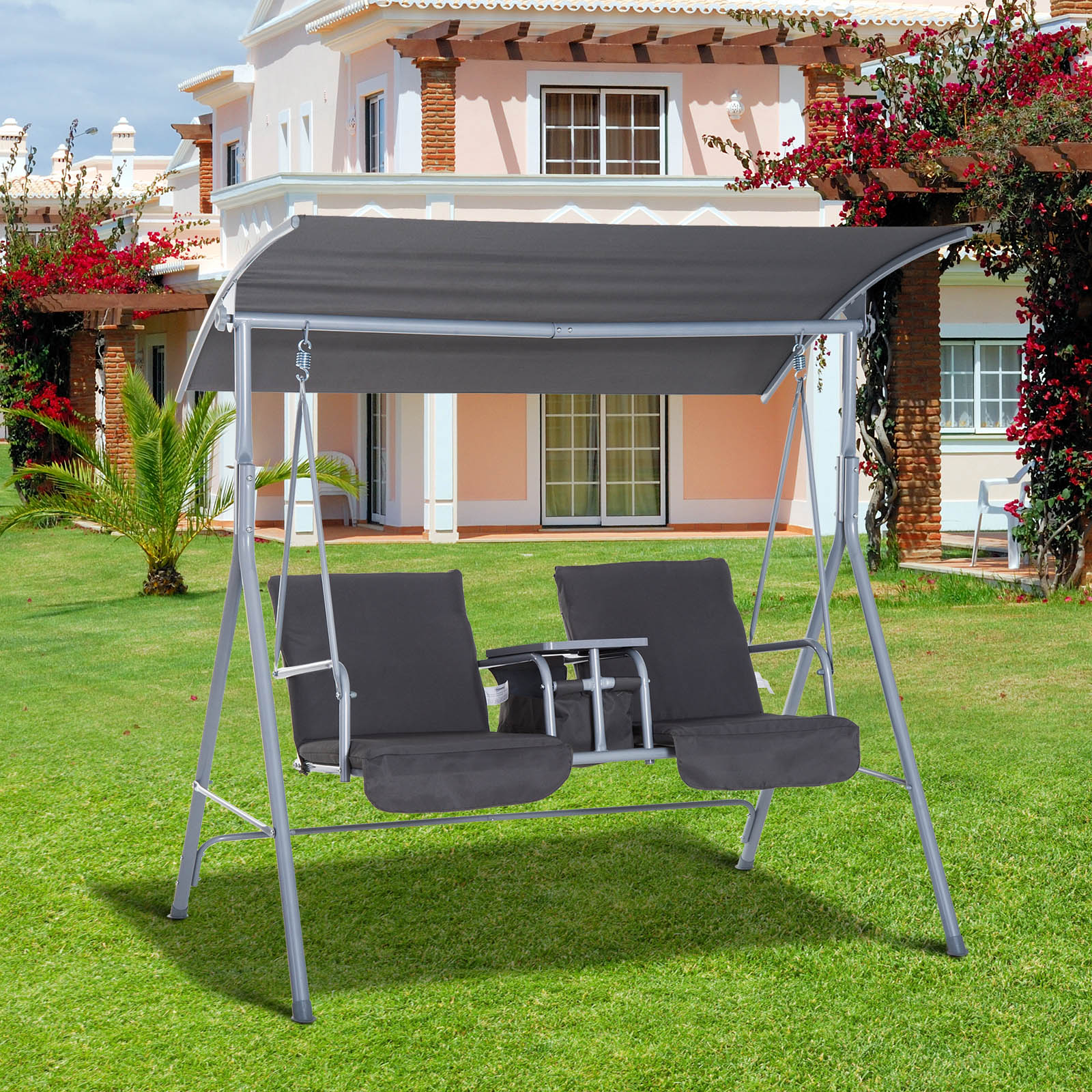 covered porch swing