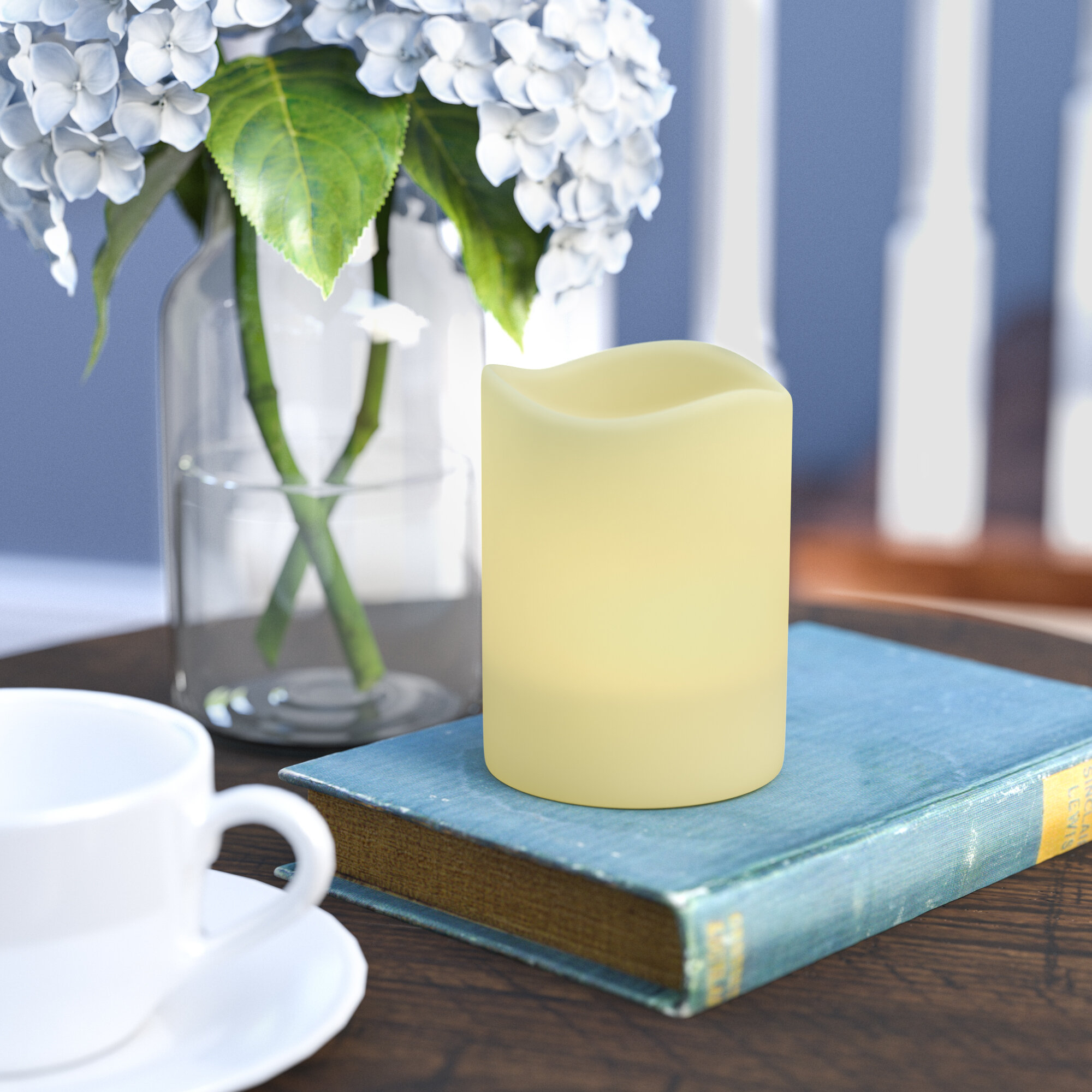 LED Cream Scented Flameless Candle