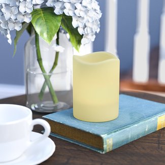 LED Cream Scented Flameless Candle