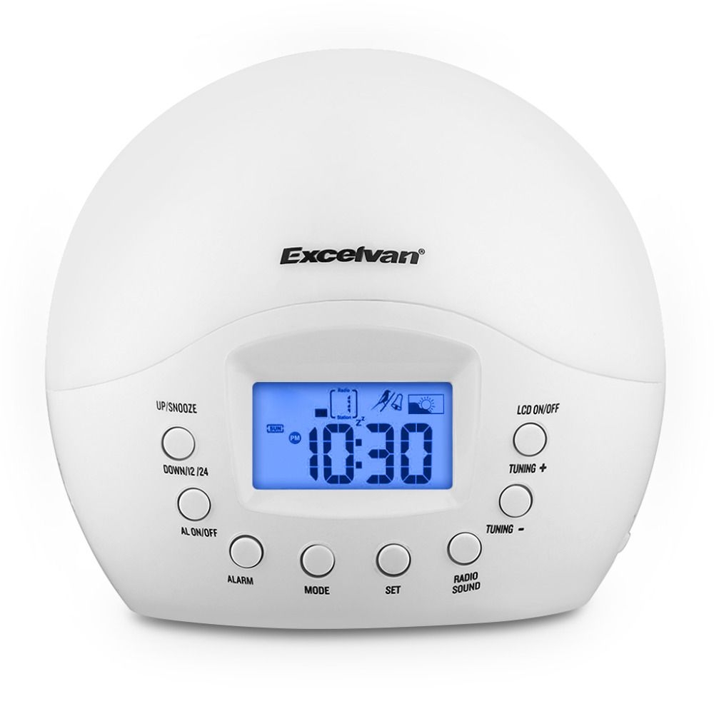 LED Wake Up Light Nature Sounds Alarm Clock with Sunrise