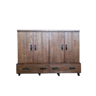 Loon Peak Huron Rolling Queen Storage Murphy Bed with ...