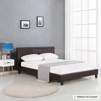 Low Profile Platform Bed Frame w/Upholstered Headboard ...