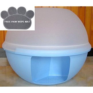 : Luxury Round Enclosed Cat Litter Box. Extra ...