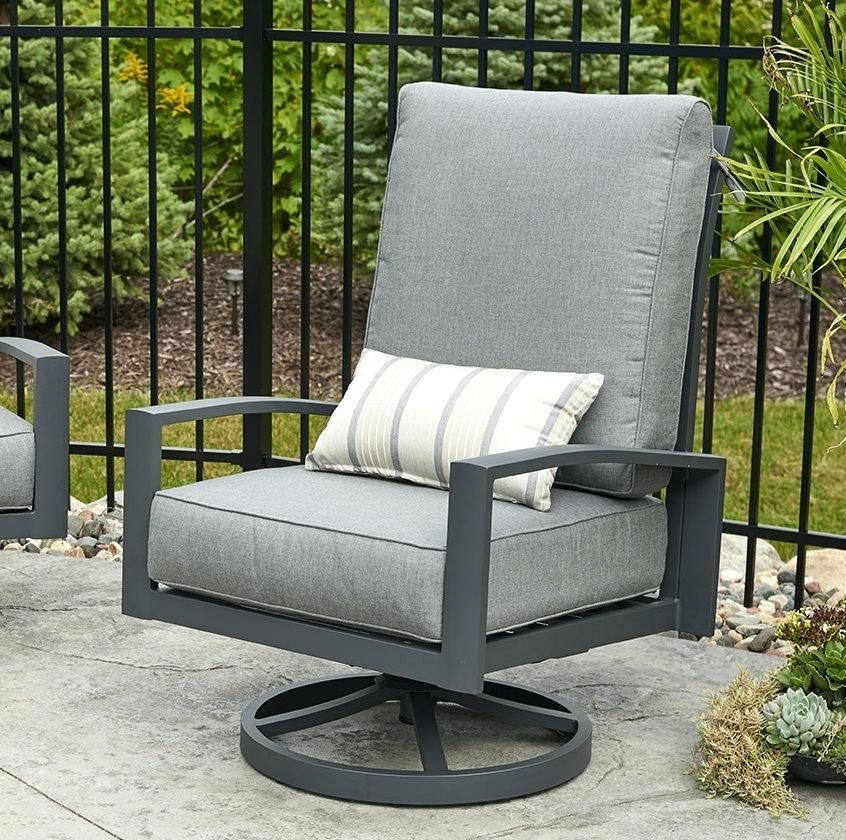 2PCS Outdoor Patio Textilene Swivel Bar Stools High Bistro Chairs Set of 2 d6 
