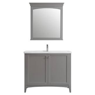 Maegan 40" Single Bathroom Vanity Set with Mirror