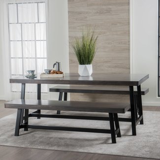 Maggie Rubberwood 3 Piece Dining Set