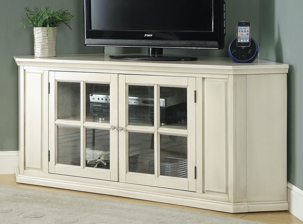 White Corner Tv Stand You Ll Love In, Tv Component Cabinet With Glass Doors