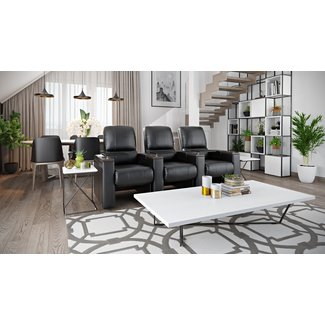 Manual Rocker Recline Home Theater Sofa (Row of 3)