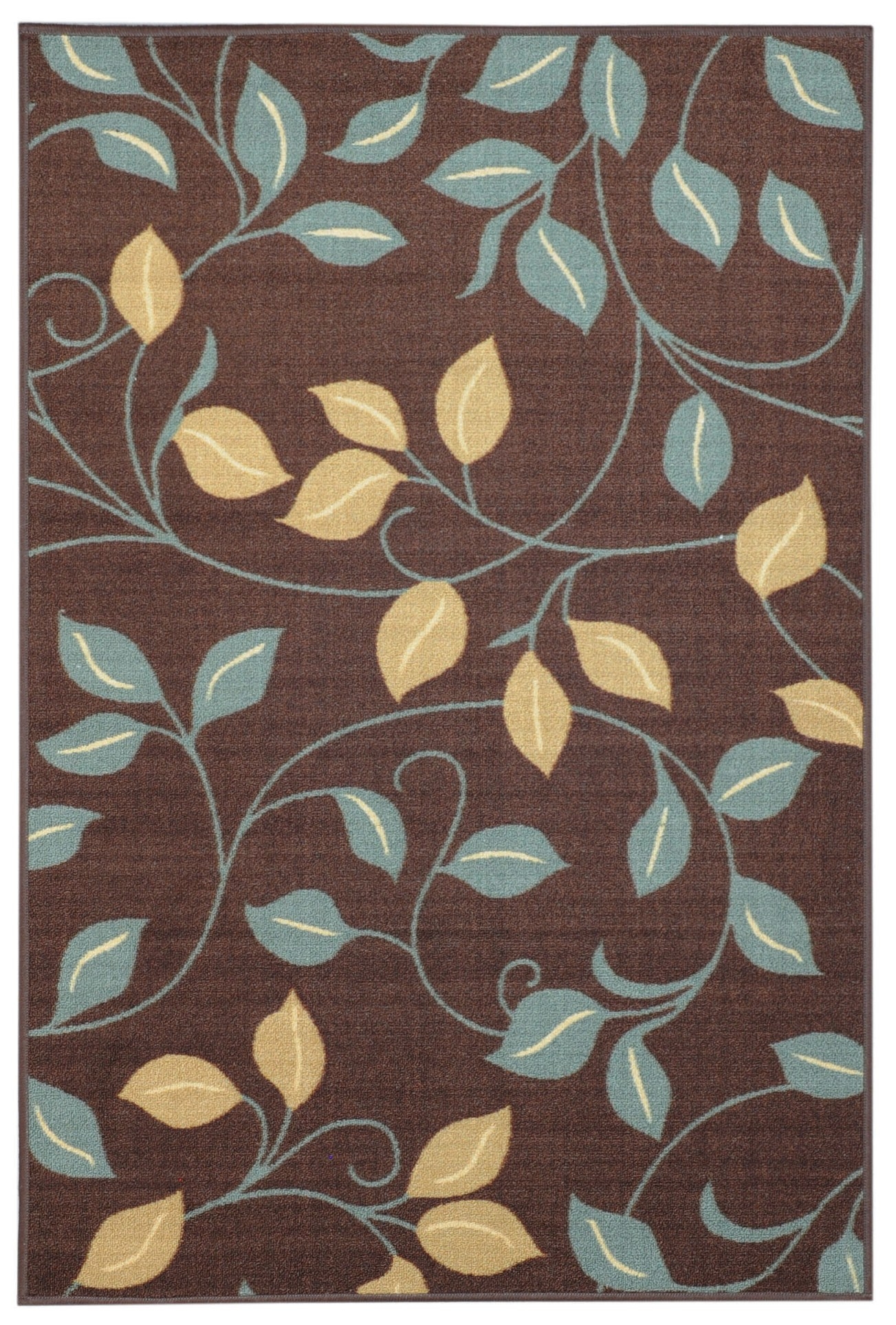 Maxy Home Hamam Collection Rubber Back Floral1 Area Rugs
