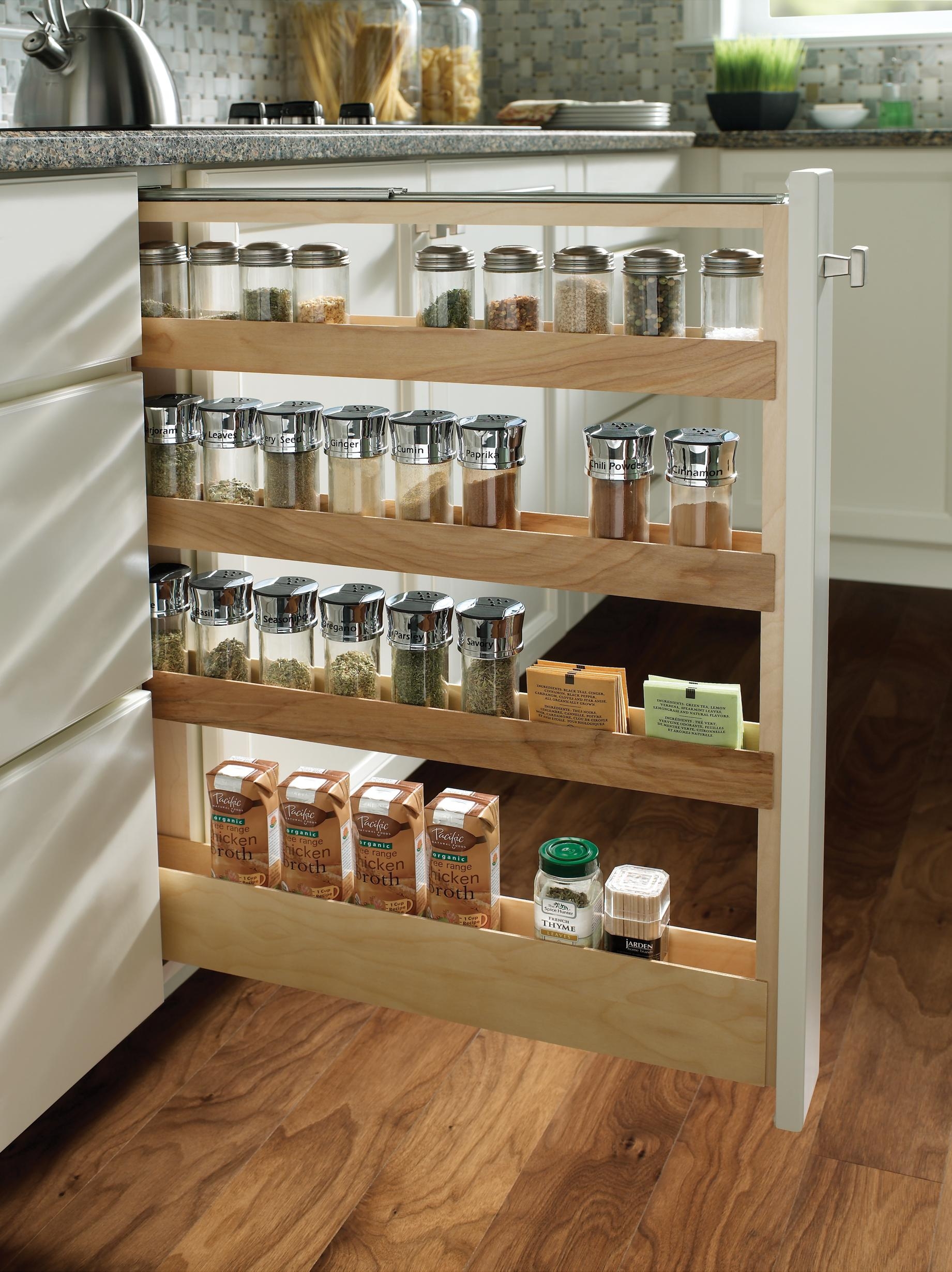 Pull Out Spice Rack Visualhunt, Kitchen Cabinet Pull Down Spice Rack