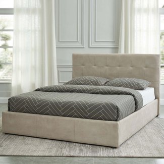 Merida Queen Upholstered Storage Platform Bed