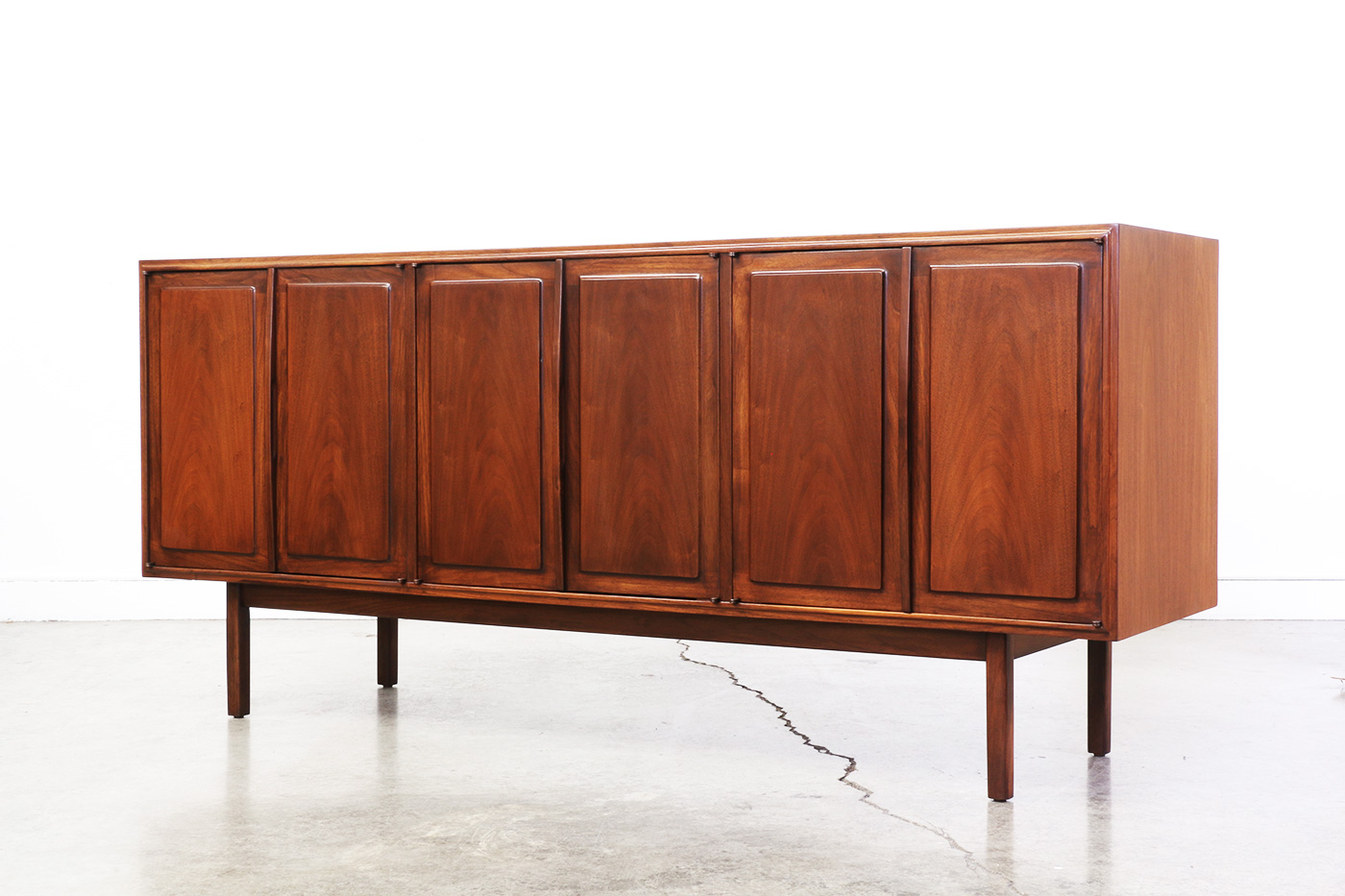 Mid Century Modern Walnut Credenza | Vintage Supply Store