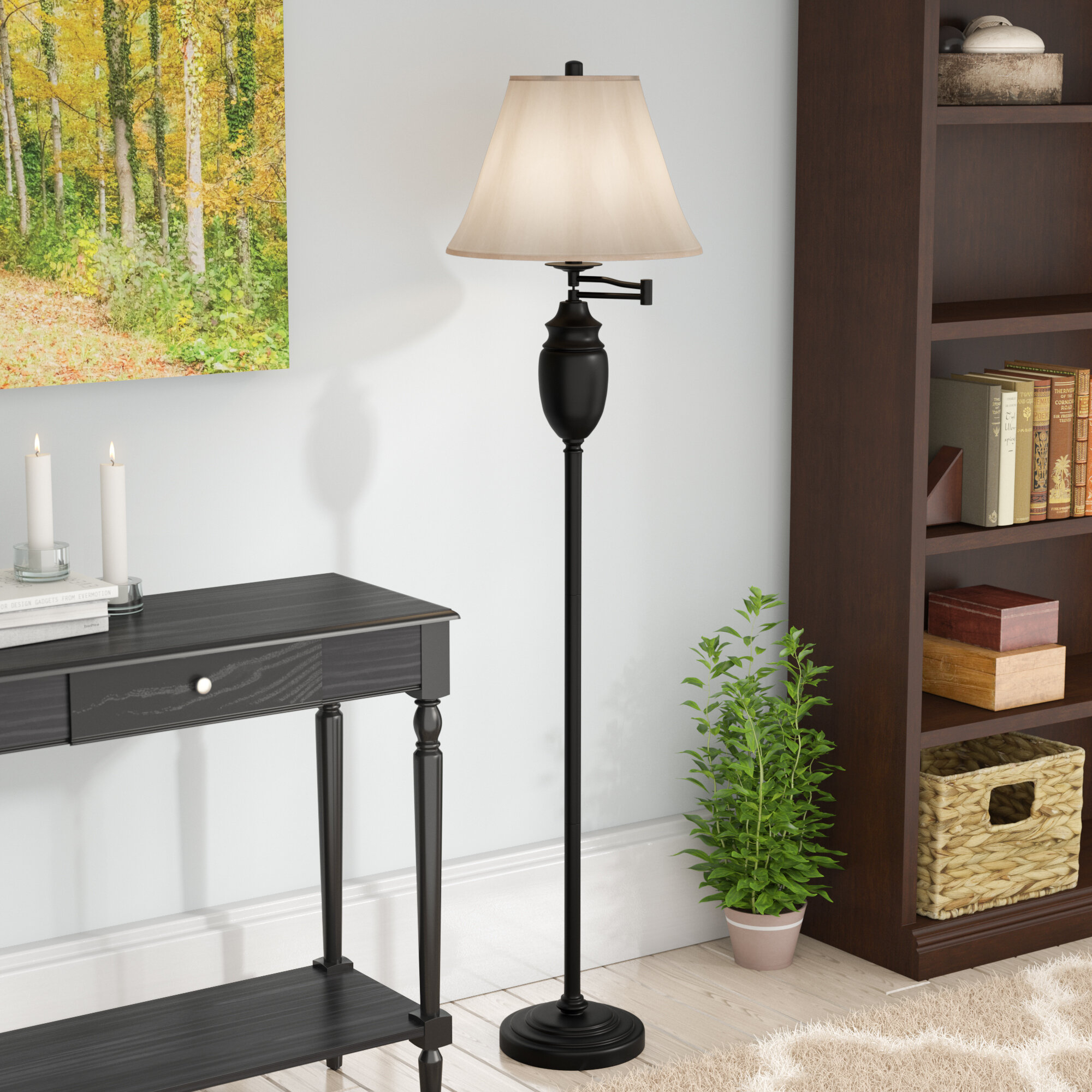 Mitchem 59" Swing Arm Floor Lamp Base