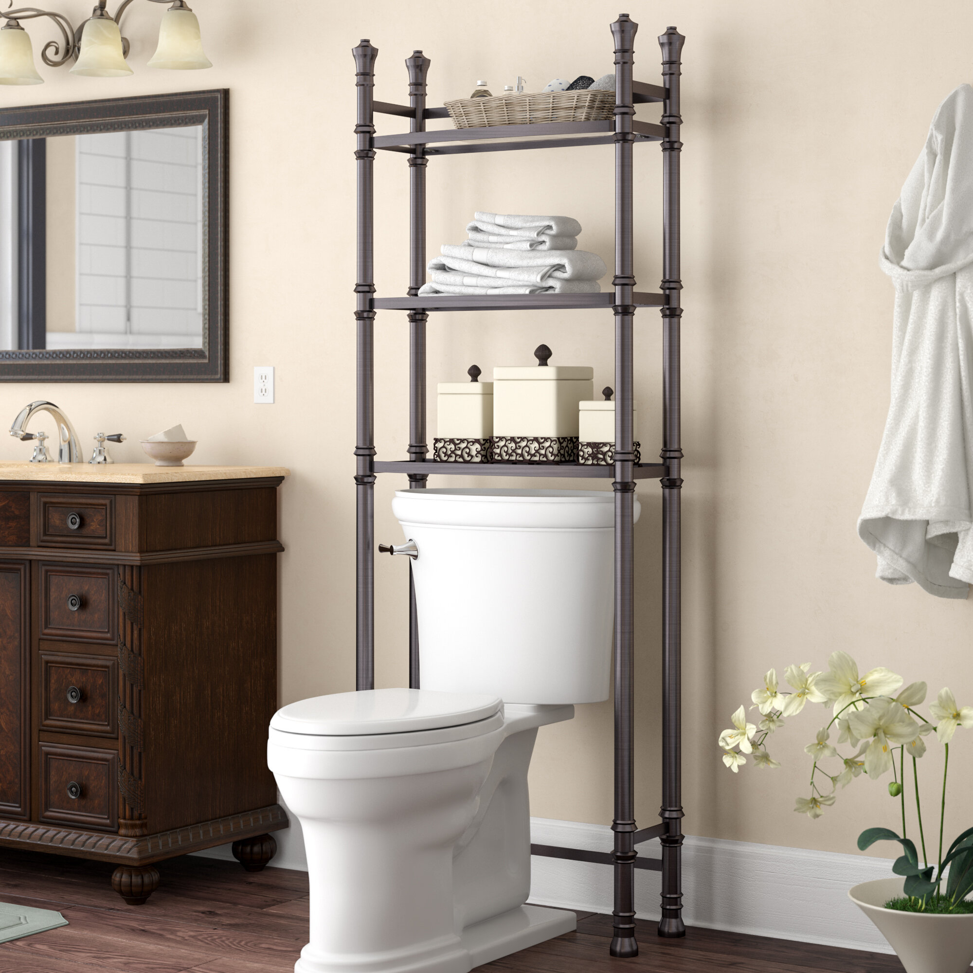Morecambe 26" W x 70.25" H Over the Toilet Storage