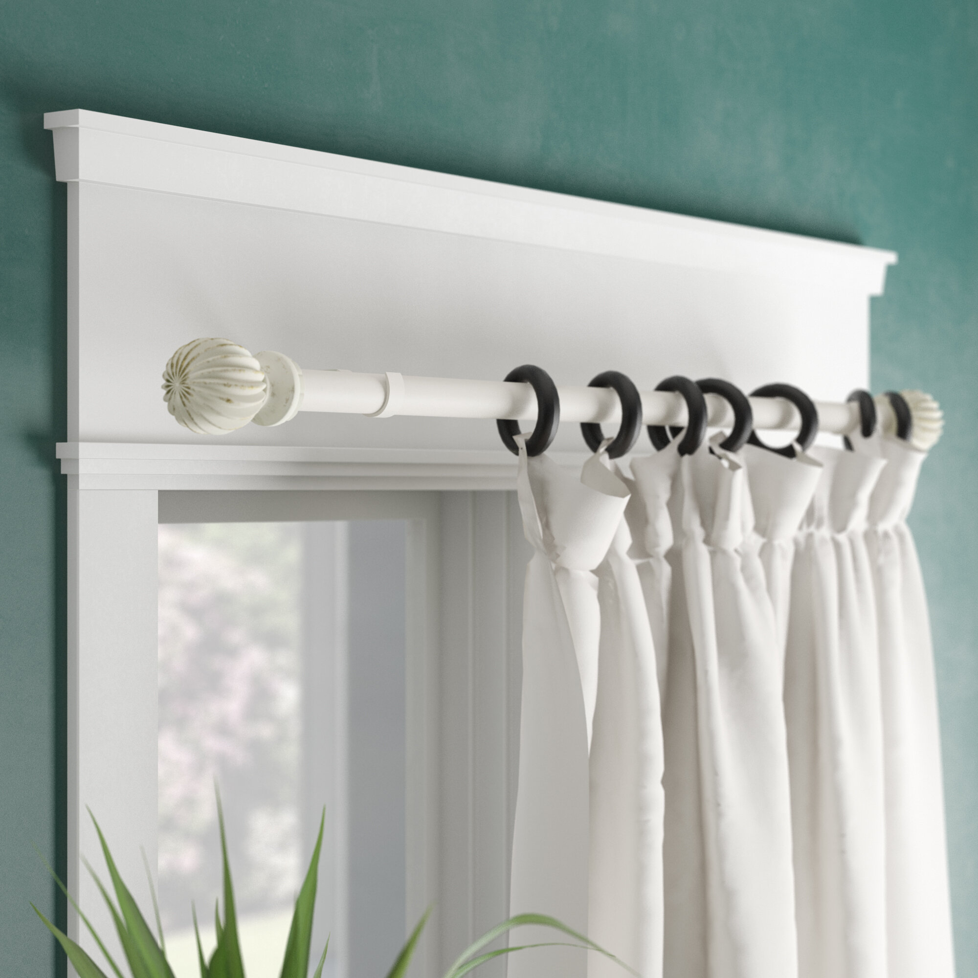 french door curtain rods you ll love in