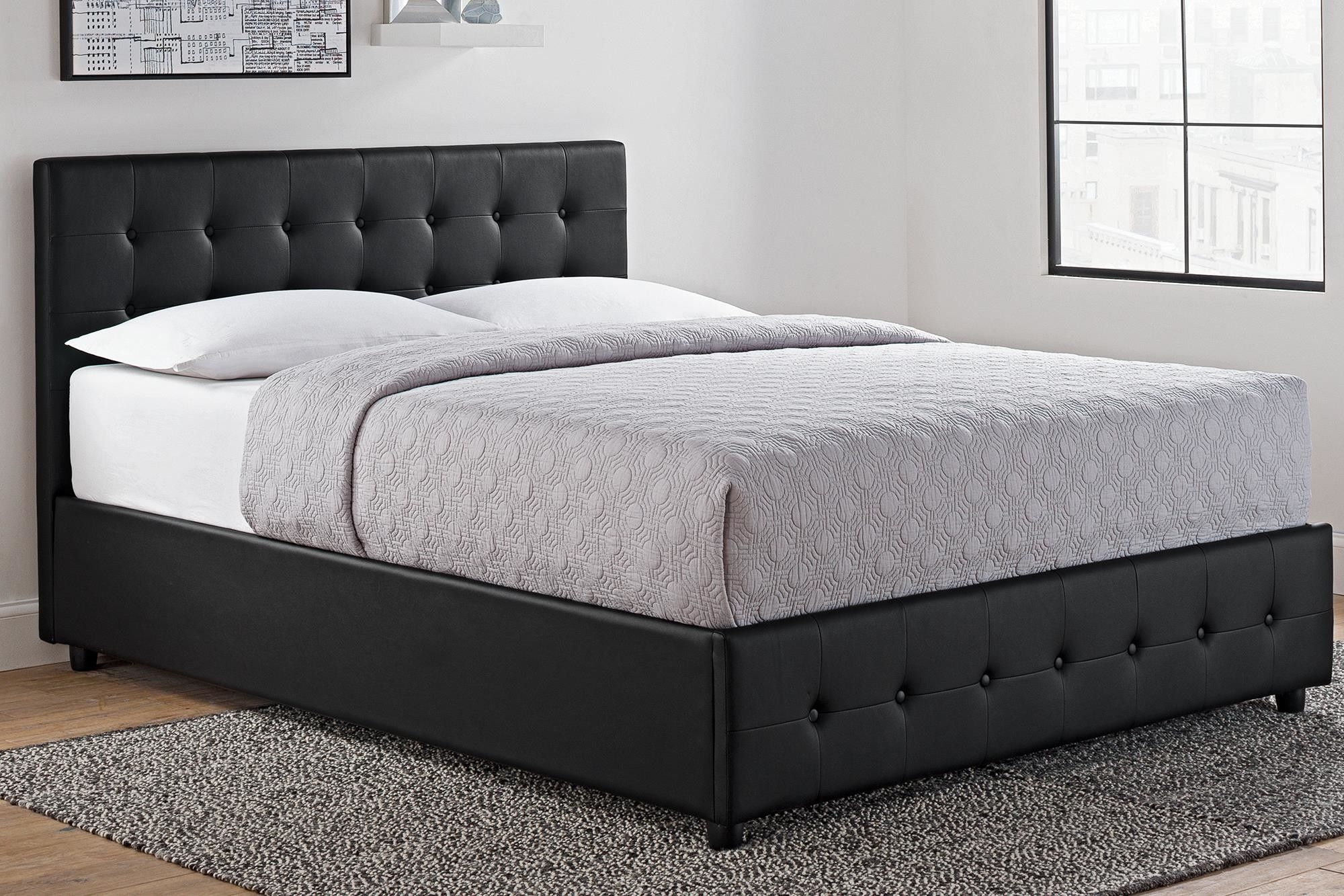 Lift Up Storage Bed Visualhunt, Leather Bed Frame With Drawers