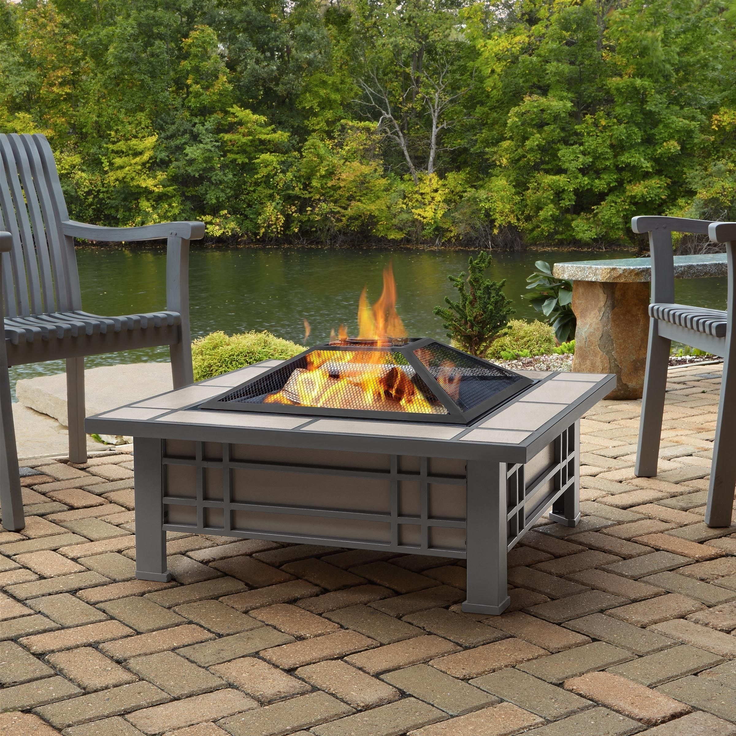 Wood Burning Fire Pit Table Visualhunt, Real Flame Alderwood Fire Pit