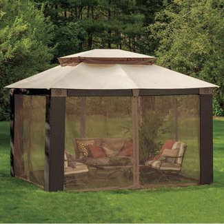Mosquito Netting for Antigua Wicker Gazebo