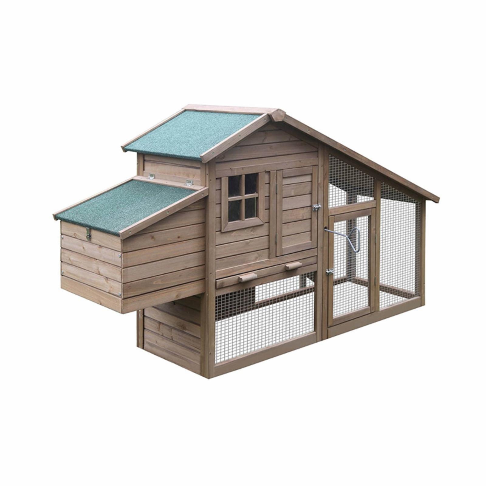 Multi-Level Wooden Chicken Coop