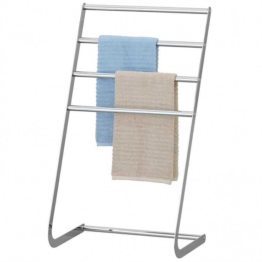 Details about   4 Wheel Clothes Storage Slipper Hang Dry Bracket Floor-standing Towel Rack 