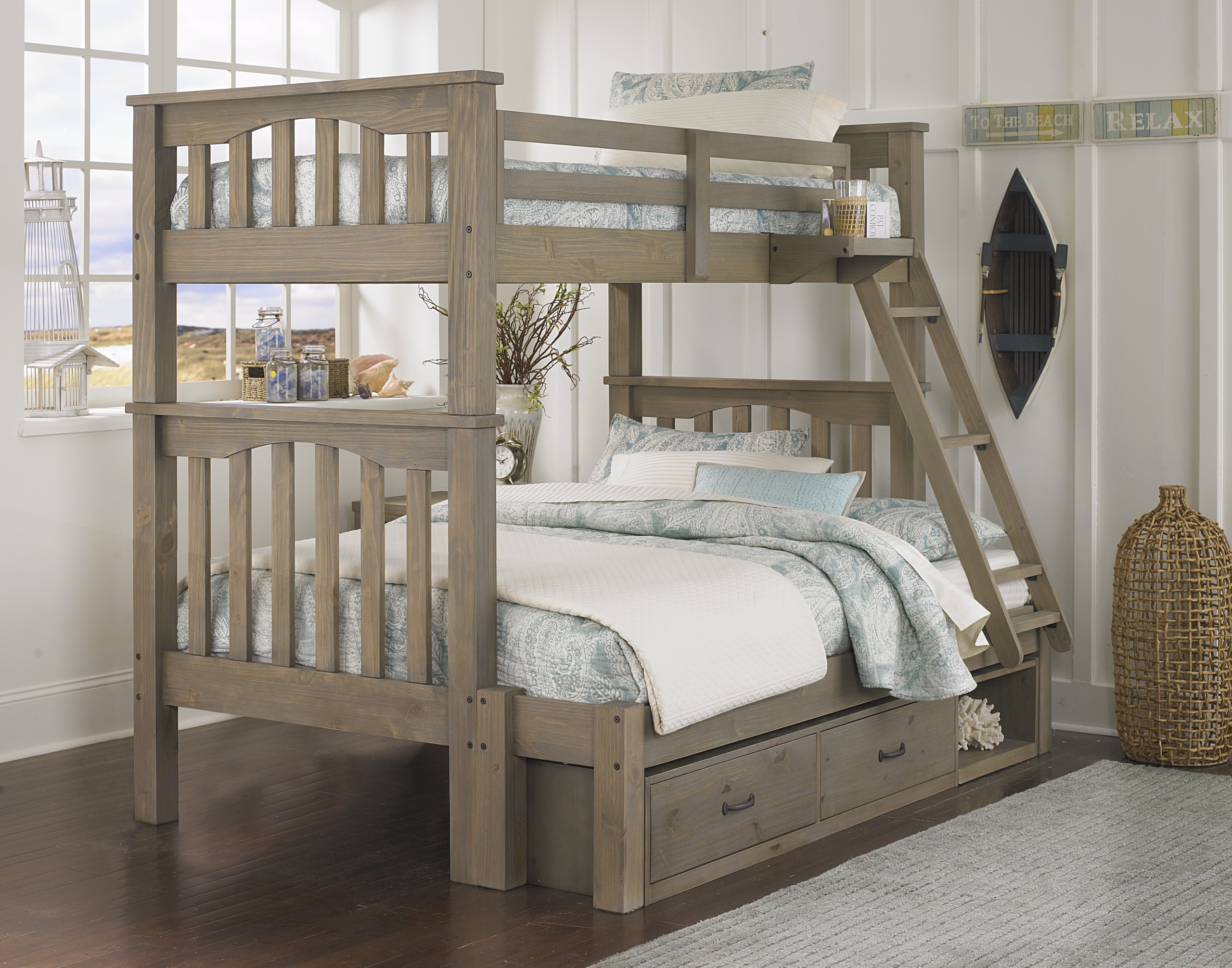 NE Kids Highlands Mission Style Twin Over Full Harper Bunk