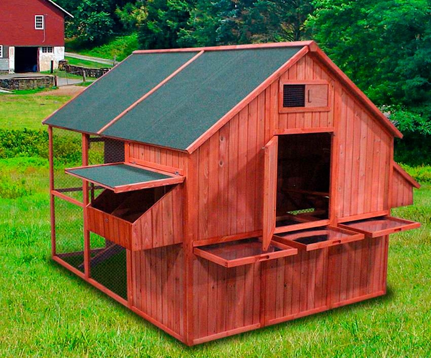 New 98" WC05 Wood Walk-In Hen House Chick Rabbit Hutch