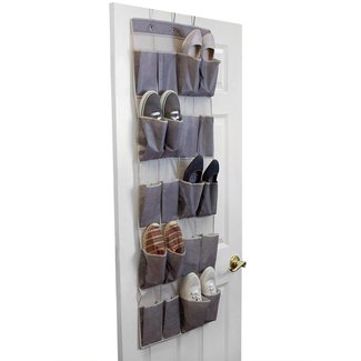 Non-Woven Fabric 20 Pocket over the Door 10 Pair Hanging Shoe Organizer