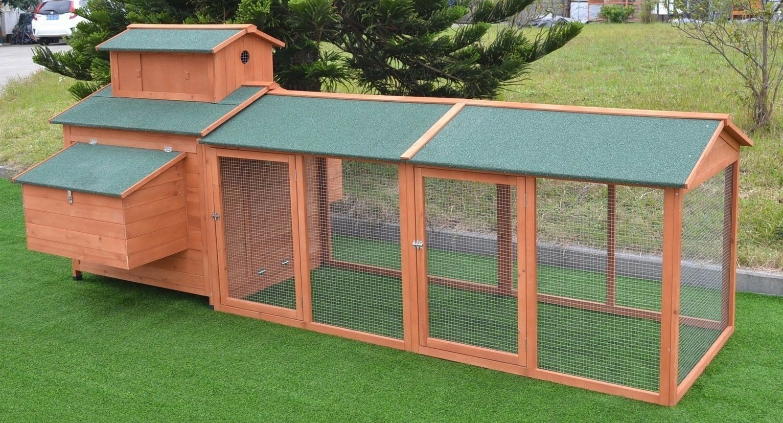 Omitree Deluxe Large Wood Chicken Coop Backyard Hen House 6-10 Chickens ...