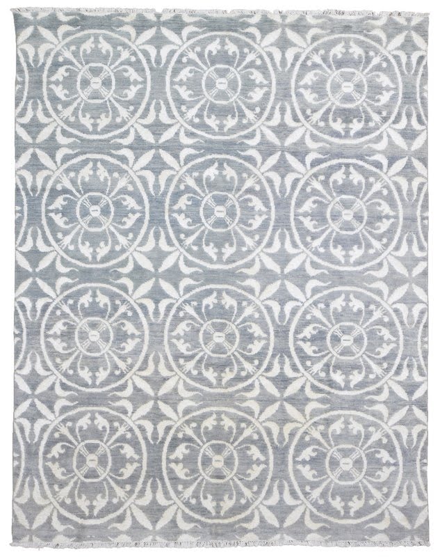 One-of-a-Kind Maribel Turkish Oriental Hand Woven Wool Blue/Gray/Beige Area Rug