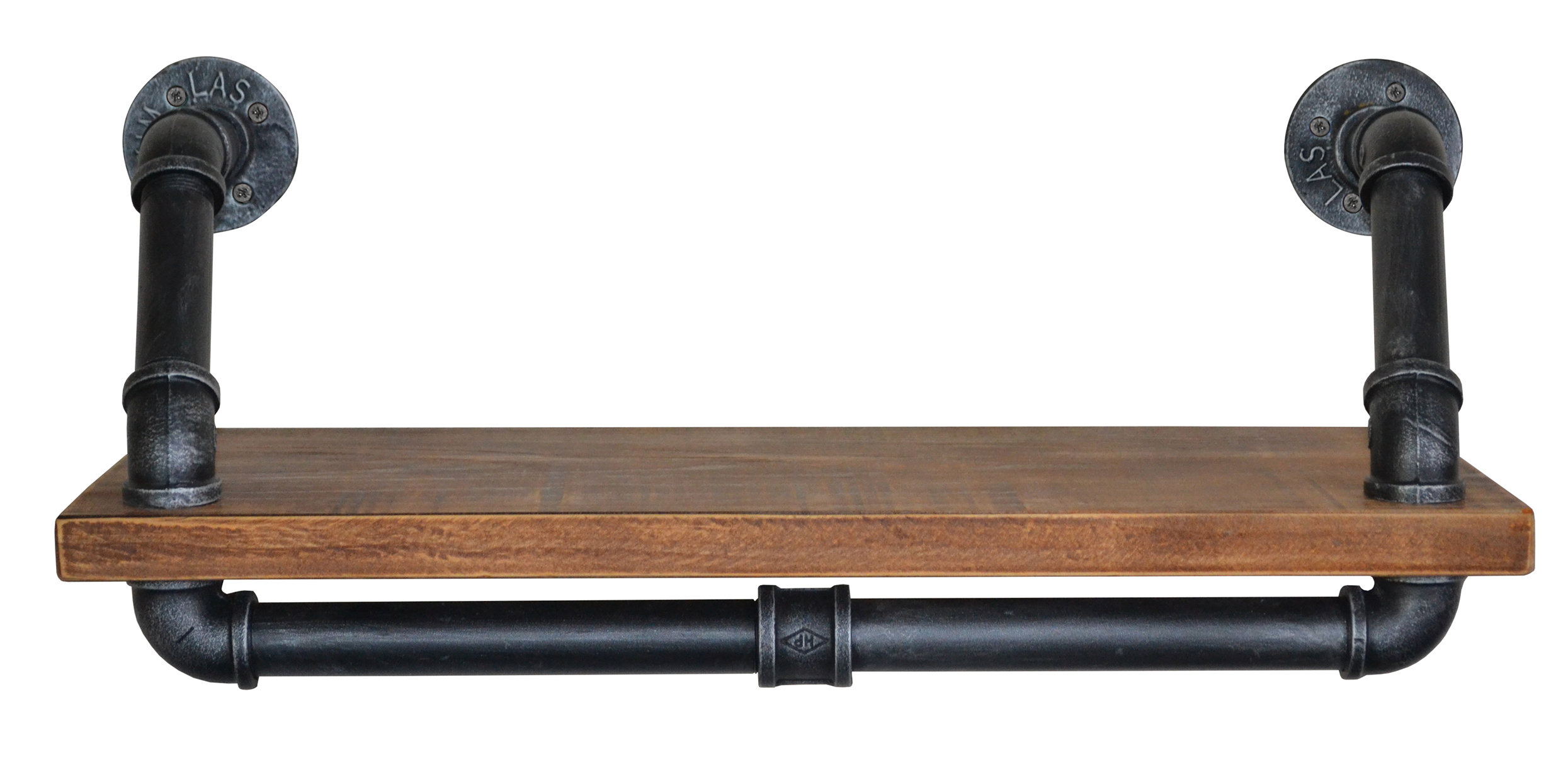 Osias Industrial Floating Wall Shelf