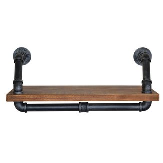 Osias Industrial Floating Wall Shelf