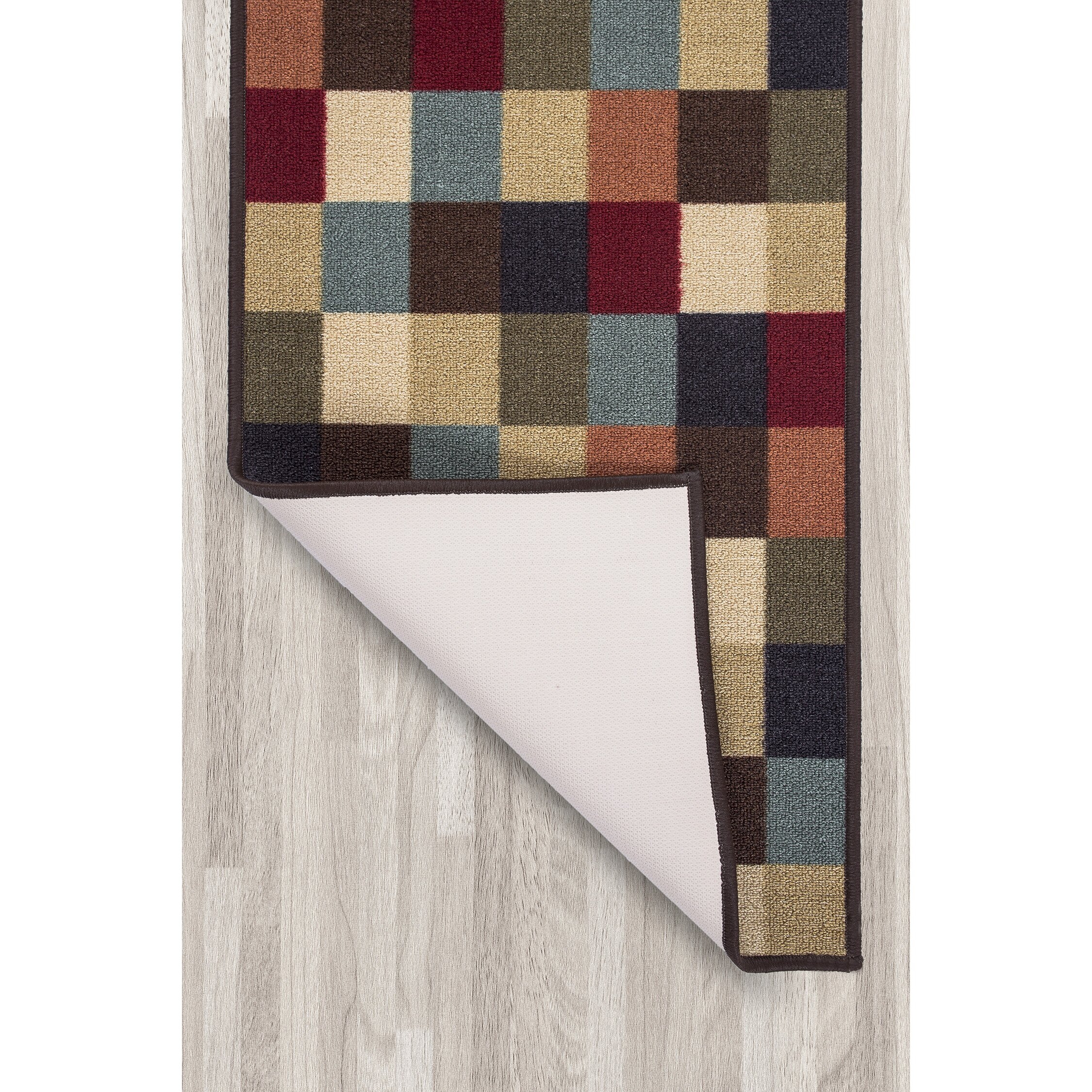 Ottomanson Otto Home Collection Contemporary Leaves Design Modern Runner Rug with Non-Skid (Non-Slip) Rubber Backing